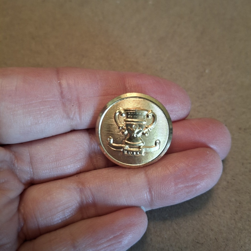 Vintage Palm Beach For Repp Ltd Gold Blazer Buttons Set 10 Trophy Crest USA